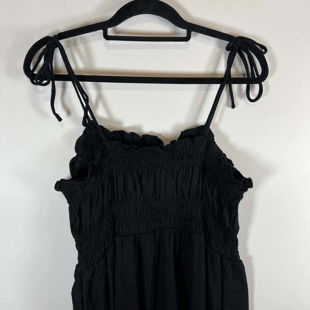 Universal Thread Black Linen Blend Button Front S… - image 8